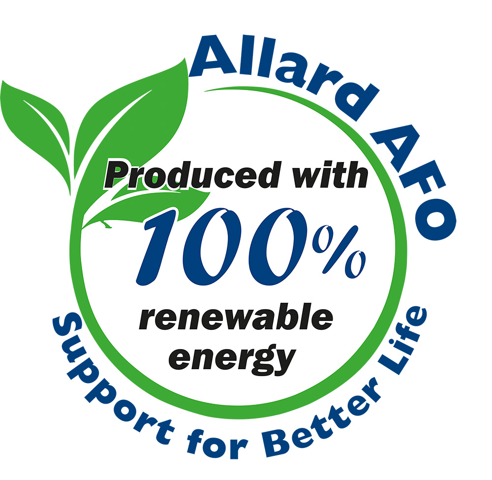 Allard AFO - producerad med 100 % förnybar energi